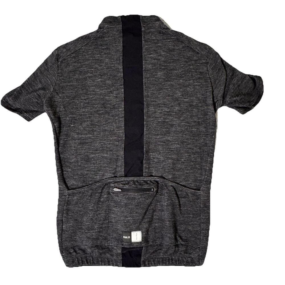 Pedal Ed Womens Wool Grey Cycling Bicycling Jersey XS Made in Italy
